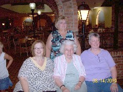 Becky Dorrough Diment, Sandie Sayger, Julia (Judy) Kish Dorrough, Sally Bowes